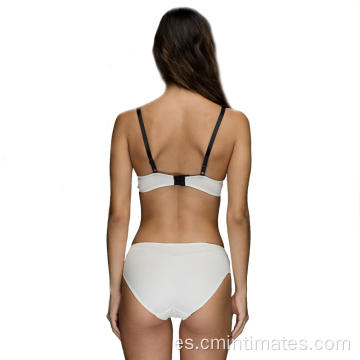 En stock conjunto de sujetador push-up de encaje para dama